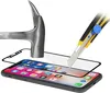 A screen protector is being tested for durability against a hammer and a utility knife, placed over a smartphone. Podgląd zdjęcia produktu