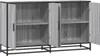 vidaXL Příborník Grey Sonoma 134x35x76 cm Materiál na bázi Náhled obrázku produktu 7