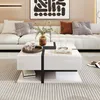 OKWISH Table Basse Carrée avec Espace de Rangement Sous Voir les images du produit 2