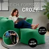 Pouf modulare Lumaland, forma quadrata, colore verde scuro, Anteprima dell’immagine prodotto 6
