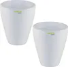Set2 2 Keramik Blumentopf Rhodos für Orchideen weiss H 17 Produktbild-Vorschau 1