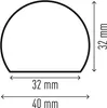 DURABLE Flächenschutzprofil S30R, 1m, 1109130 gelb/schwarz Produktbild-Vorschau 3