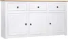 vidaXL Kredens biały 135x40x80 cm drewno sosnowe Panama Podgląd zdjęcia produktu 8