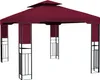 Gartenpavillon 4x3m Deluxe Pavillon Outdoor stabil Bordeaux Produktbild-Vorschau 1