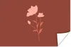 MuchoWow® Poster Illustration einer rosa Blume vor einem Produktbild-Vorschau 1