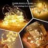 Collage of images showing LED string lights in various forms and settings. Produktbild-Vorschau