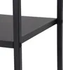 A close-up view of a black metal shelf unit. Anteprima dell’immagine prodotto
