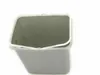 A top-down view of an empty gray bucket with a white rim, isolated on a white background. Produktbild-Vorschau