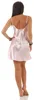 Damen kurzes Satin Negligé Nachtkleid Nachthemd Satin; Produktbild-Vorschau 3