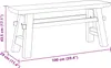 vidaXL Banc Naturel 100 x 29 x 43,5 cm Bois massif Teck Voir les images du produit 7
