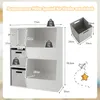 A diagram showing the dimensions and weight capacity of a children's toy storage unit. Podgląd zdjęcia produktu