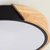 LED Deckenleuchte 18W Rund Holz und Aluminium Ø320 mm CCT Produktbild-Vorschau 3