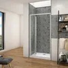 80x185cm Falttür Nischentür Duschtür Duschwand Duschkabine Produktbild-Vorschau 3