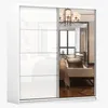 Schwebetürenschrank Kleiderschrank Schrank 203 cm Weiß/Weiß Produktbild-Vorschau 2
