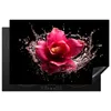 KitchenYeah© Herdabdeckplatte Blumen - Rosa - Wasser - Produktbild-Vorschau 1