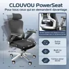 CLOUVOU PowerSeat Noir, Chaise de bureau ergonomique, 100% Voir les images du produit 2