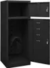 vidaXL Sattelschrank Schwarz 53x53x140 cm Stahl Produktbild-Vorschau 4
