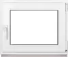 A white window frame with a clear glass pane, set against a white background. Anteprima dell’immagine prodotto