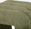 A close-up view of the textured fabric of a green stool. Produktbild-Vorschau