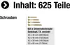 CONNEX Universalschrauben, 4 Größen, TX, verzinkt, 625 Produktbild-Vorschau 2