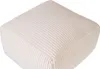 A close-up view of a beige cord pouf. Náhled obrázku produktu