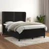 A black velvet boxspring bed with a mattress and bedding is shown in a bedroom setting. Produktbild-Vorschau
