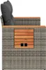 vidaXL Gartensofa 2-Sitzer mit Kissen Grau Poly Rattan Produktbild-Vorschau 6