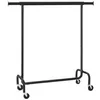 A black metal clothing rack on a white background. Produktbild-Vorschau