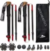 A set of trekking poles and accessories laid out on a white background. Produktbild-Vorschau