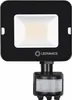 A black LEDVANCE floodlight with a motion sensor attached. Anteprima dell’immagine prodotto