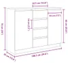vidaXL Sideboard mit Schubladen Betongrau 100,5x35x76 cm Produktbild-Vorschau 8