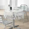 Obrus okrągły transparentny FEUILLE WHITE, Ø 140 cm, motyw Podgląd zdjęcia produktu 2