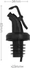 Versatore per bottiglie nero con tappo in plastica in un Anteprima dell’immagine prodotto 6