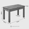 Krok Wood Sitzbank Tomas aus Massivholz in Buche 70x35x45 Produktbild-Vorschau 5