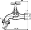 Robinet d'arrosage à potence 3/4'' bec 1'' -  GARIS - Voir les images du produit 8