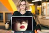 MuchoWow® Laptop Aufkleber Sticker Cover Frau - Lippen - Produktbild-Vorschau 5