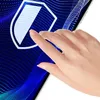 A hand is touching a screen with a shield icon and a digital wave pattern. Anteprima dell’immagine prodotto