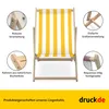 Chaise longue - Rayures larges - Jaune - pliable - en bois Voir les images du produit 2