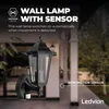 Ledvion Wandleuchte IP44 15W E27 schwarz dimmbar sensor Produktbild-Vorschau 5