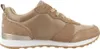 Side view of a tan Skechers OG 85 Gold'n Gurl sneaker. Produktbild-Vorschau