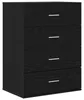 vidaXL Sideboard Schwarz Eichen-Optik 60 x 39 x 80 cm Produktbild-Vorschau 2