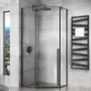 Rea Duschkabine Diamond 90X90 Black Produktbild-Vorschau 3