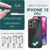 Hybrid Hülle für iPhone 15 Pro Frosted Case Schutz Rand Produktbild-Vorschau 4