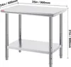 Stół roboczy ze stali nierdzewnej VEVOR 900 x 600 x 70 mm Podgląd zdjęcia produktu 15