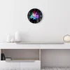 DEQORI Glasuhr Ø30 cm Modern 'Neon Gaming Symbole' Wanduhr Produktbild-Vorschau 3
