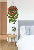 Künstliche Geranie Hängeampel 70cm Dekopflanze Rosa/Rot Produktbild-Vorschau 6