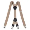 Beige Hosenträger Y-Form Herren 4 Clips Produktbild-Vorschau 2