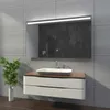 A modern bathroom vanity with a sink and mirror. Produktbild-Vorschau