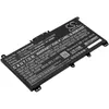 A black laptop battery with text and logos printed on it, shown from a slightly elevated angle on a white background. Produktbild-Vorschau