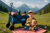 Plážový vozík, turistický, kempingový, prepravný, skladací, Náhľad obrázku produktu 15